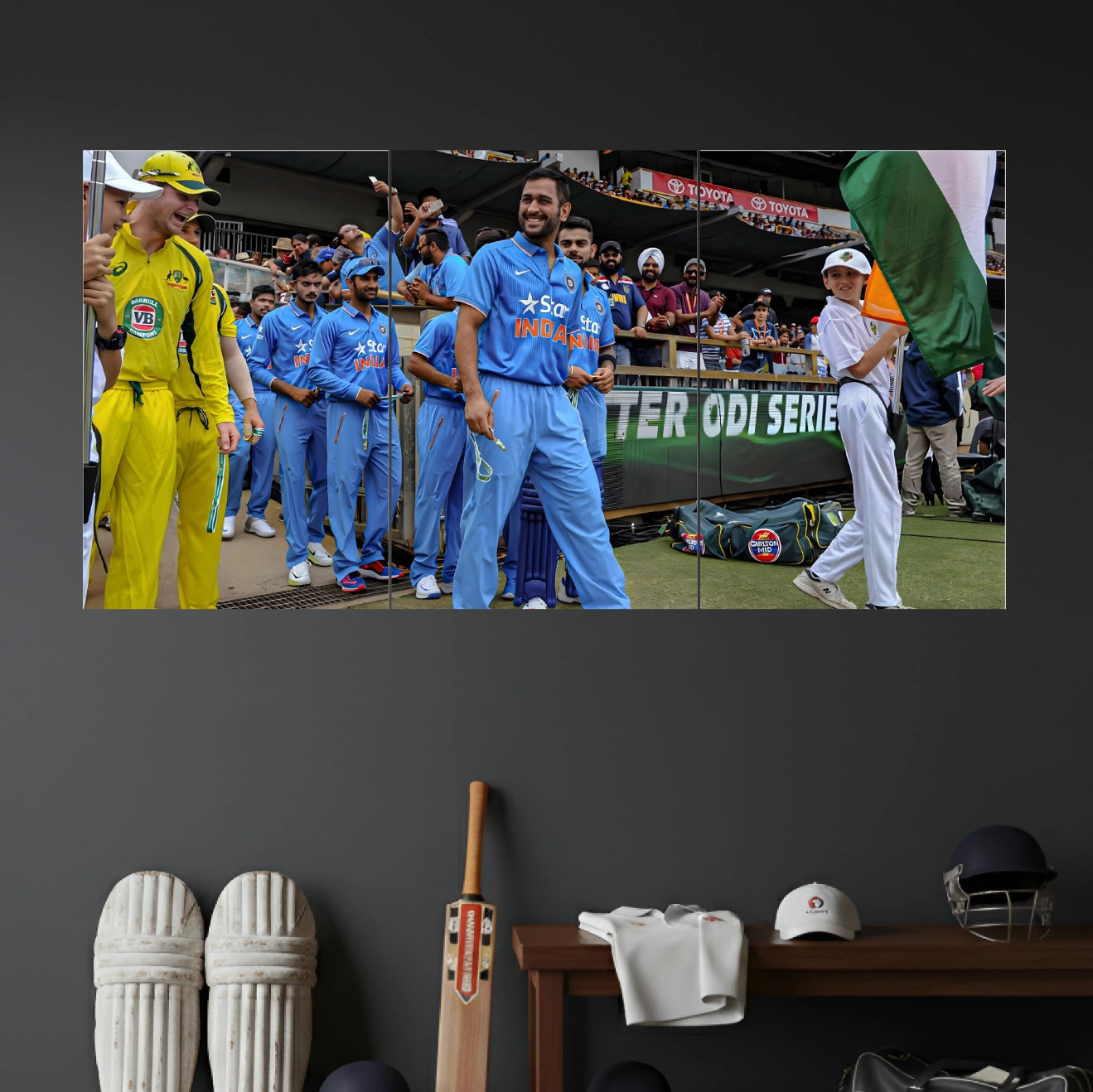 INDIAN CRICKET TEAM POSTER - 1 | CRICKET POSTERS | 3 PIECE SET