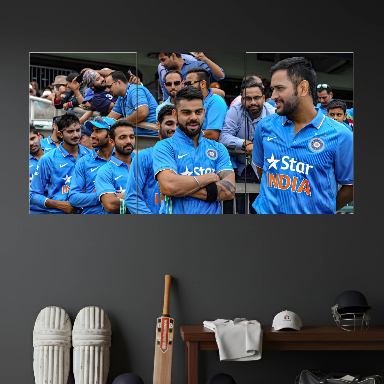 INDIAN CRICKET TEAM POSTER - 2 | CRICKET POSTERS | 3 PIECE SET