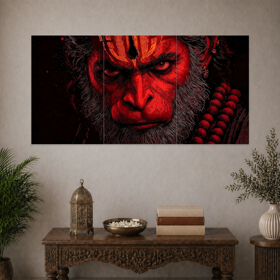 HANUMAN JI POSTER - 2 | DEVOTIONAL POSTERS | 3 PIECE SET