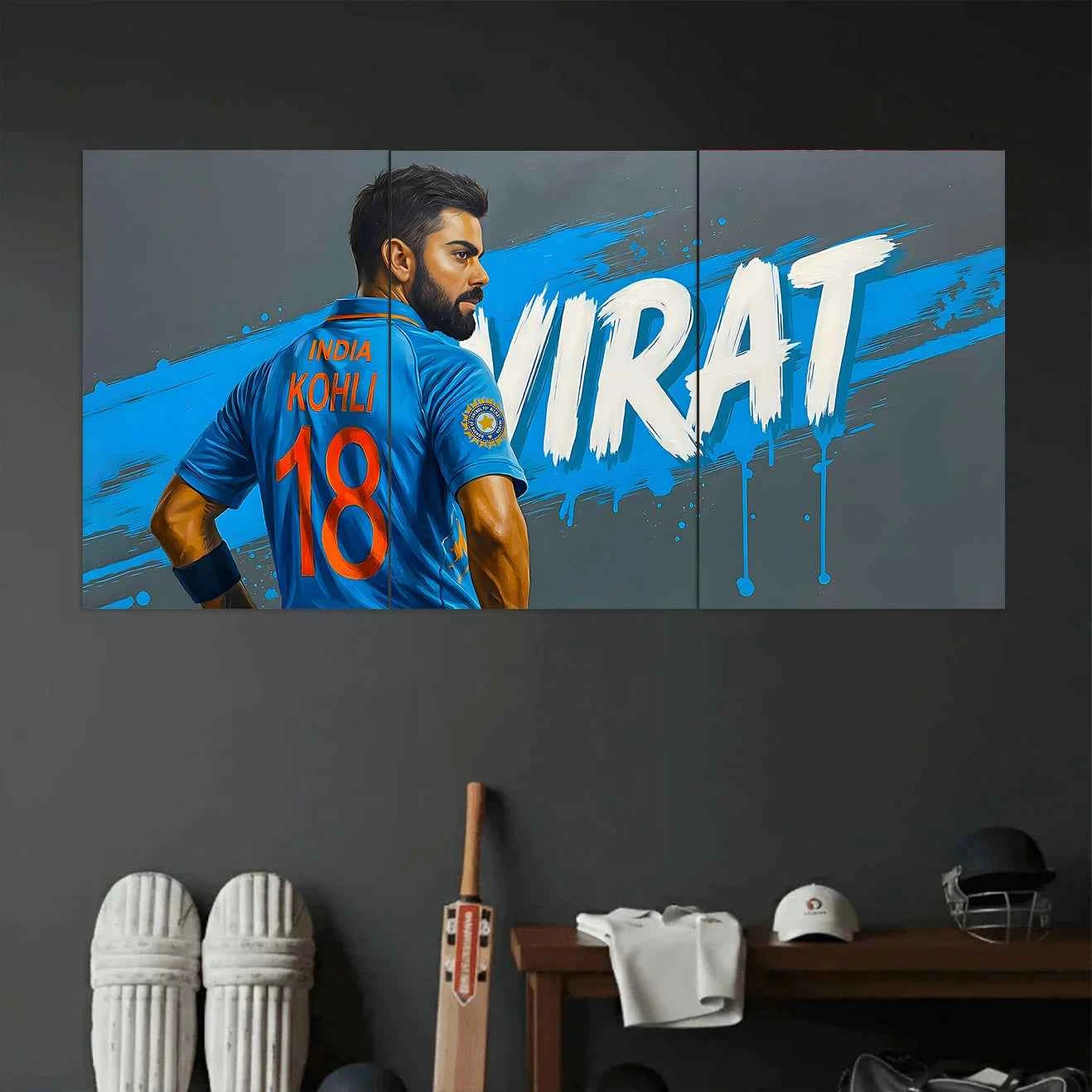 VIRAT KOHLI POSTER - 9 | CRICKET POSTERS | 3 PIECE SET