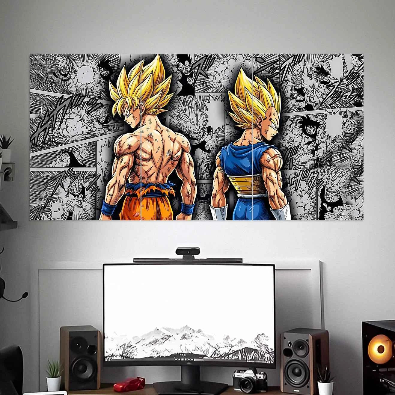 GOKU & VEGETA POSTER | DRAGON BALL Z POSTERS | ANIME POSTERS | 3 PIECE SET