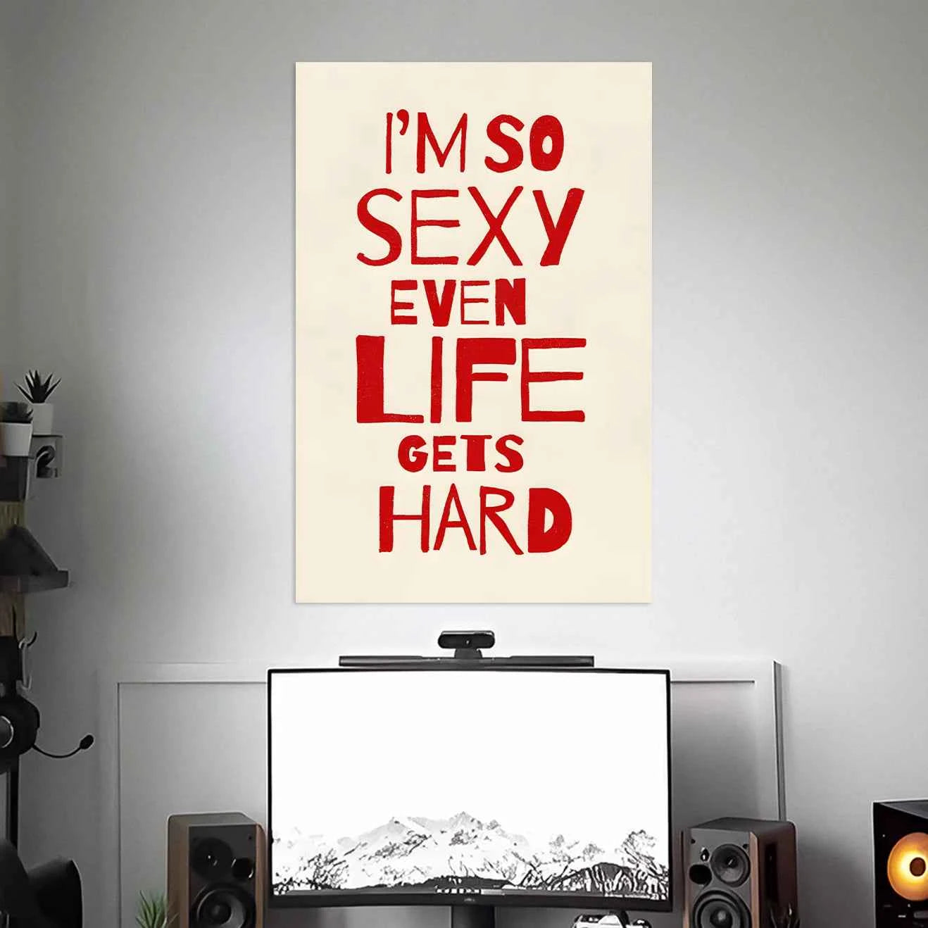 LIFE GETS HARD POSTER | TEXTS POSTERS | AESTHETIC POSTERS