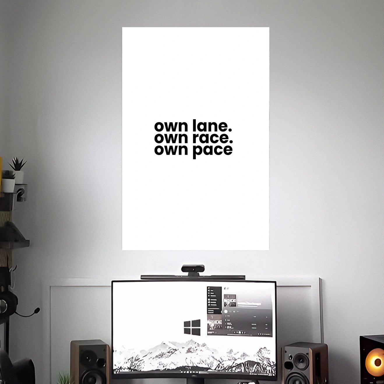 OWN LANE. OWN RACE, OWN PACE POSTER | TEXTS POSTERS | AESTHETIC POSTERS