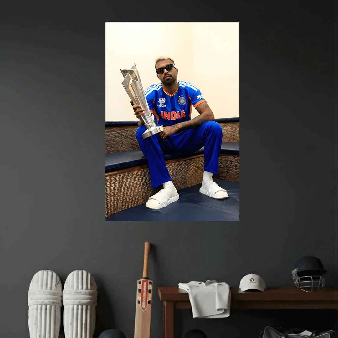 HARDIK PANDYA ICC WORLD CUP T20 2026 POSTER | CRICKET POSTERS