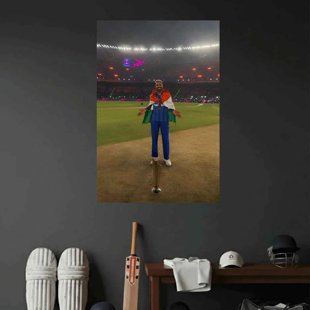 HARDIK PANDYA ICC WORLD CUP T20 2026 POSTER - 3 | CRICKET POSTER