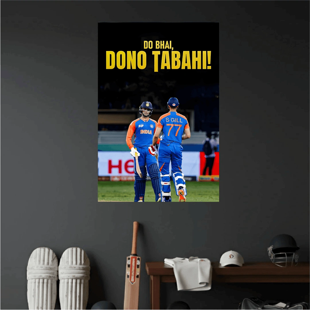 SHUBHMAN GILL & ABHISHEK SHARMA POSTER - 4 | CRICKET POSTERS