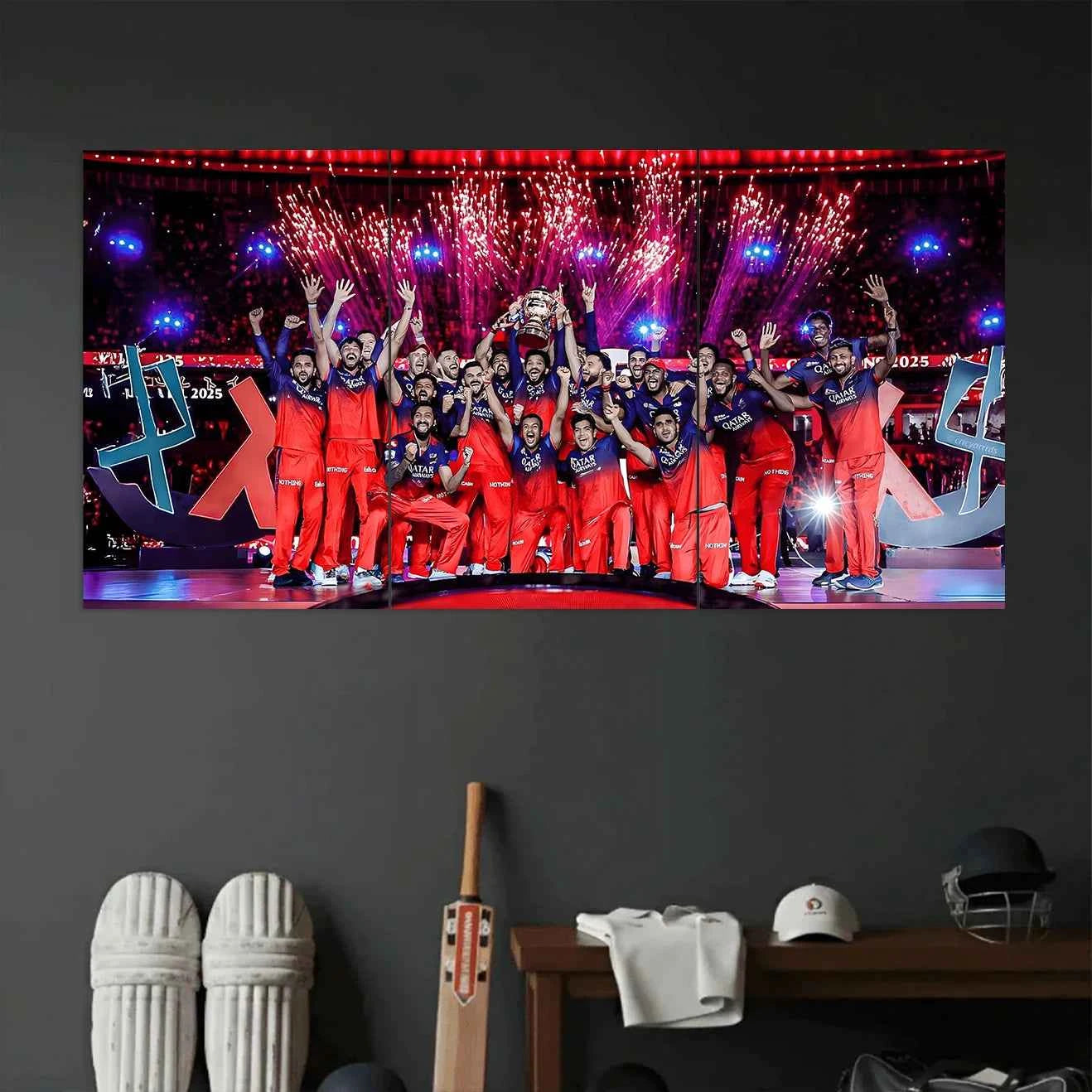 RCB POSTER - 3 | CRICKET POSTERS | 3 PIECE SET