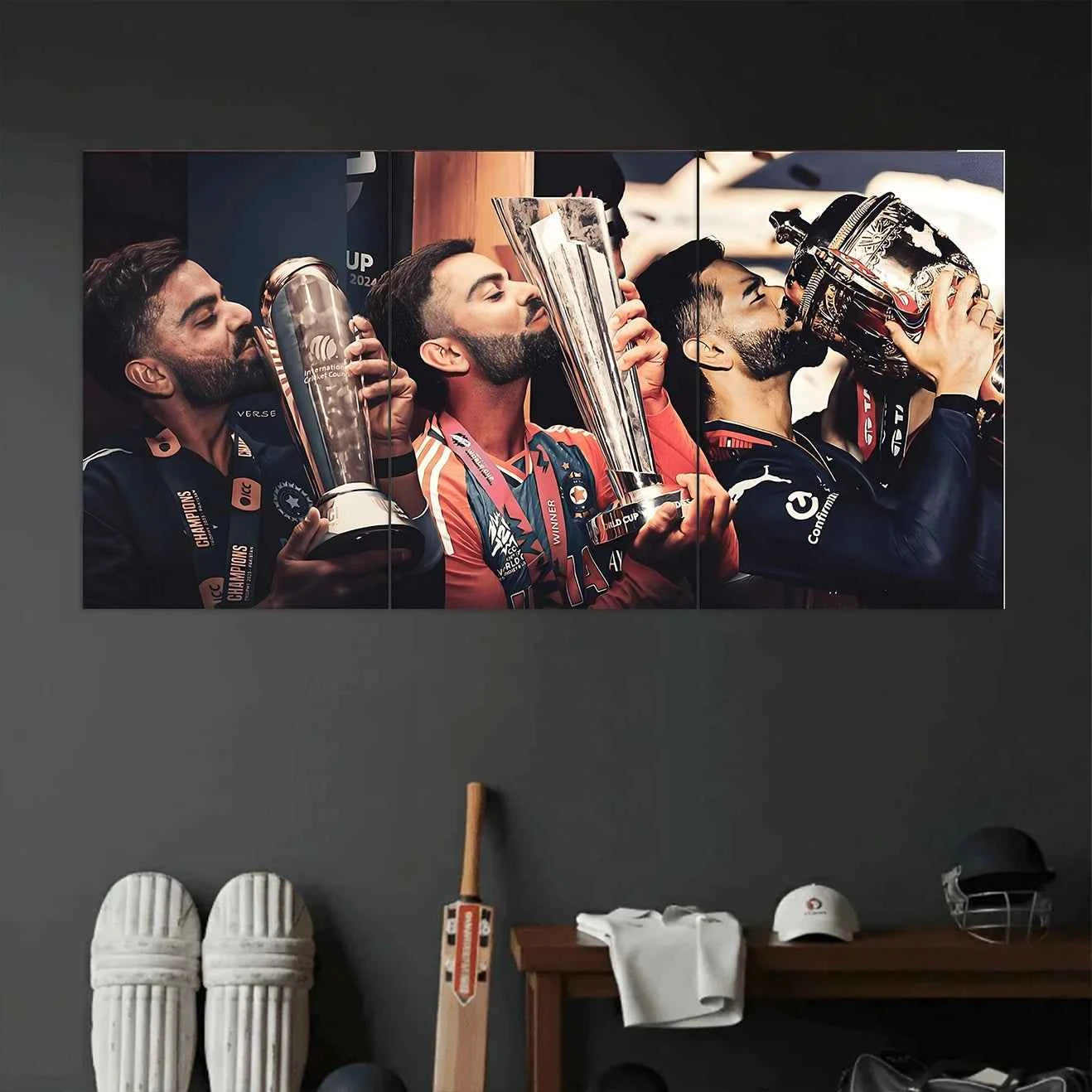 RCB POSTER - 1 | CRICKET POSTERS | 3 PIECE SET