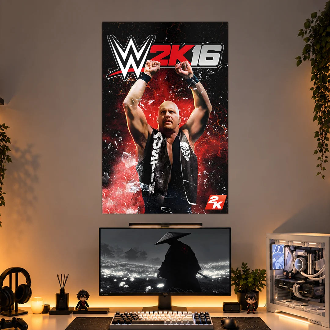 STONE COLD STEVE AUSTIN POSTER - 1 | WW 2K26 POSTERS | GAMING ROOM POSTERS (Copy) BLUMUN