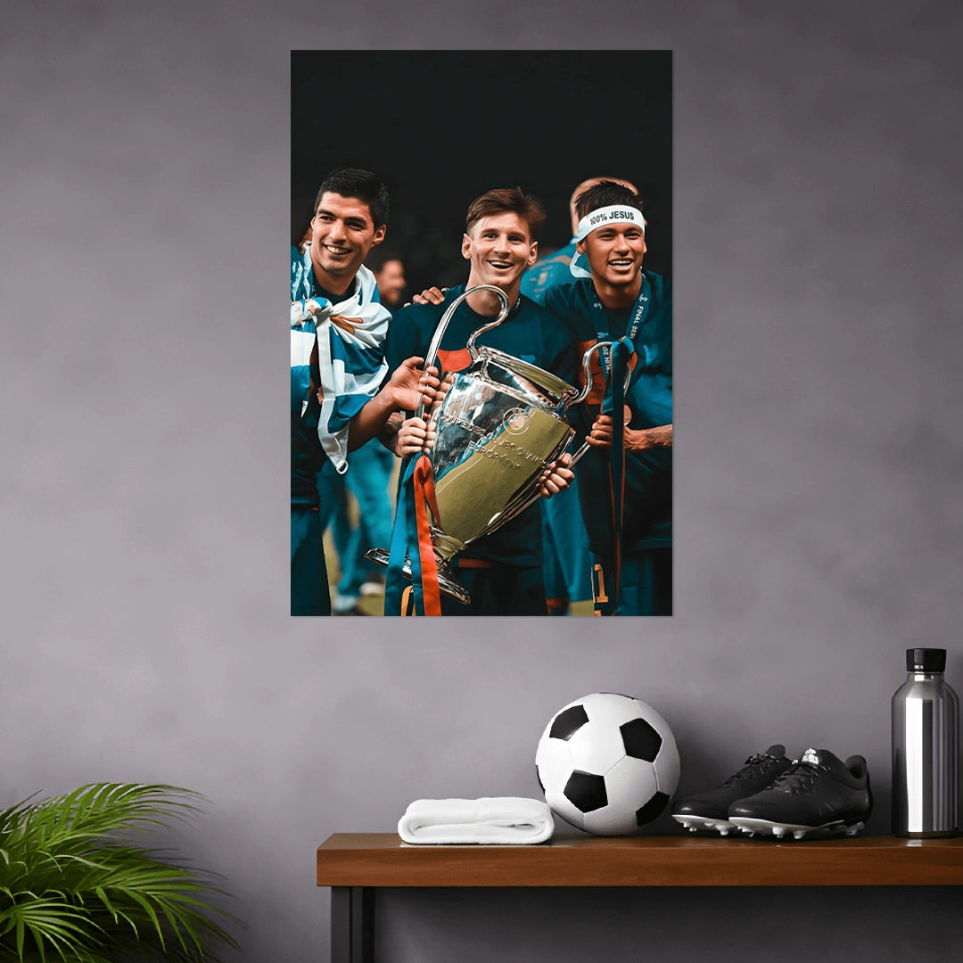 MESSI, NEYMAR JR. & LUIS SUAREZ POSTER - 2 | FOOTBALL POSTERS
