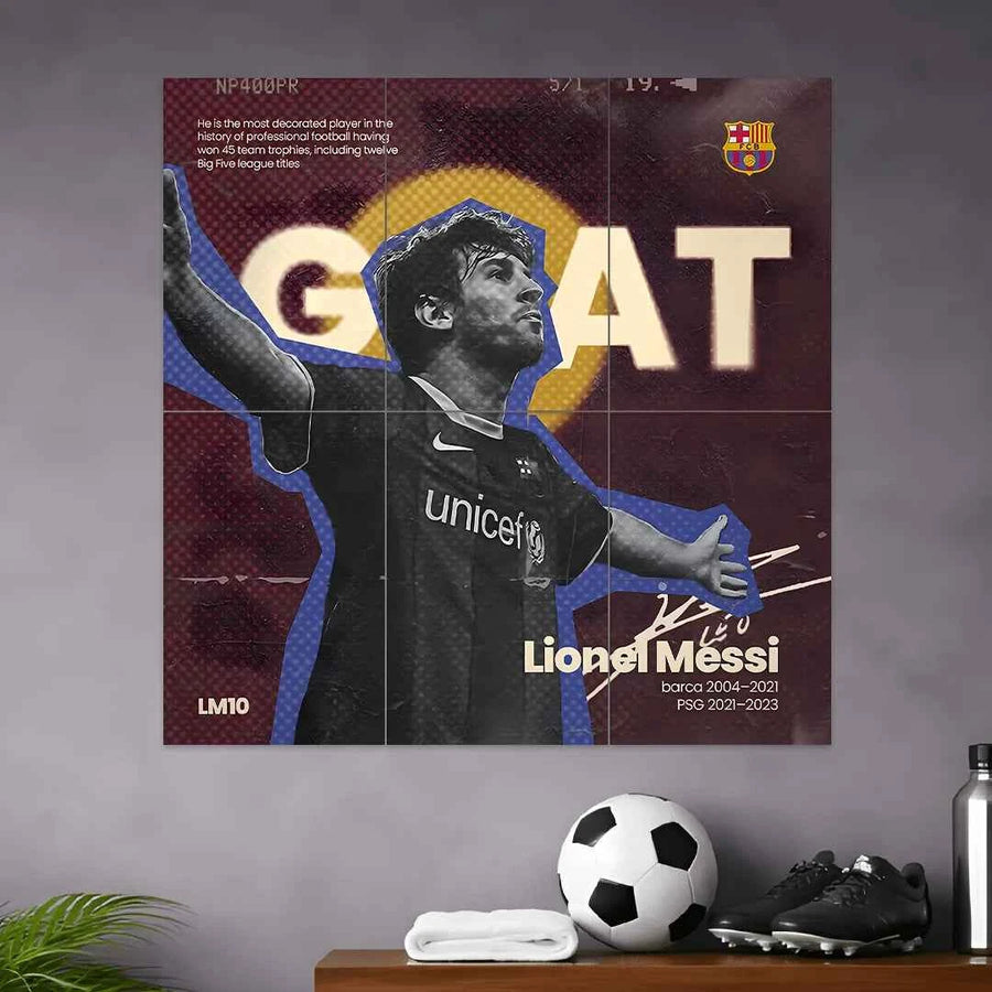 MESSI POSTER - 1 | FOOTBALL POSTER | 6 PIECE SET