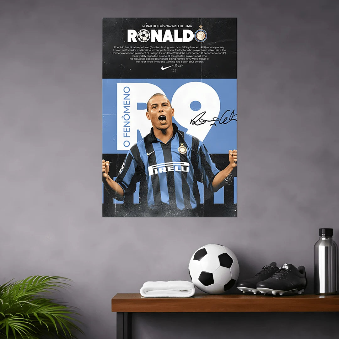 RONALDO NAZARIO POSTER - 1 | FOOTBALL POSTERS BLUMUN