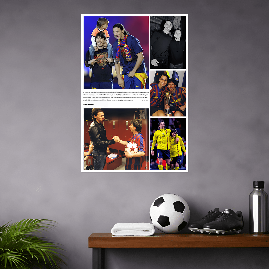 ZLATAN AND MESSI  POSTER - 1 | FOOTBALL POSTERS