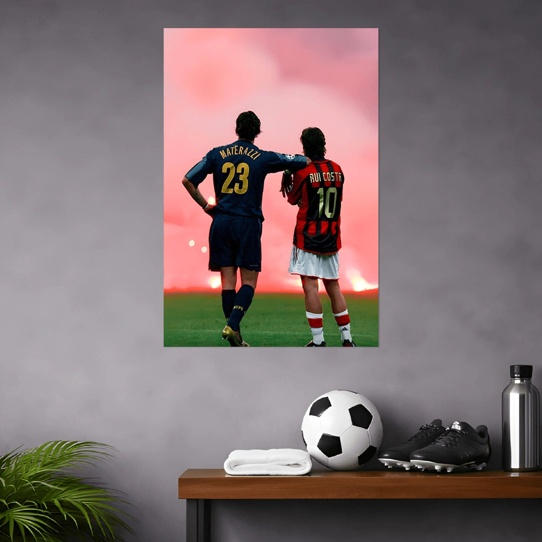 MATERAZZI & RUI COSTA POSTER - 3 | FOOTBALL POSTERS