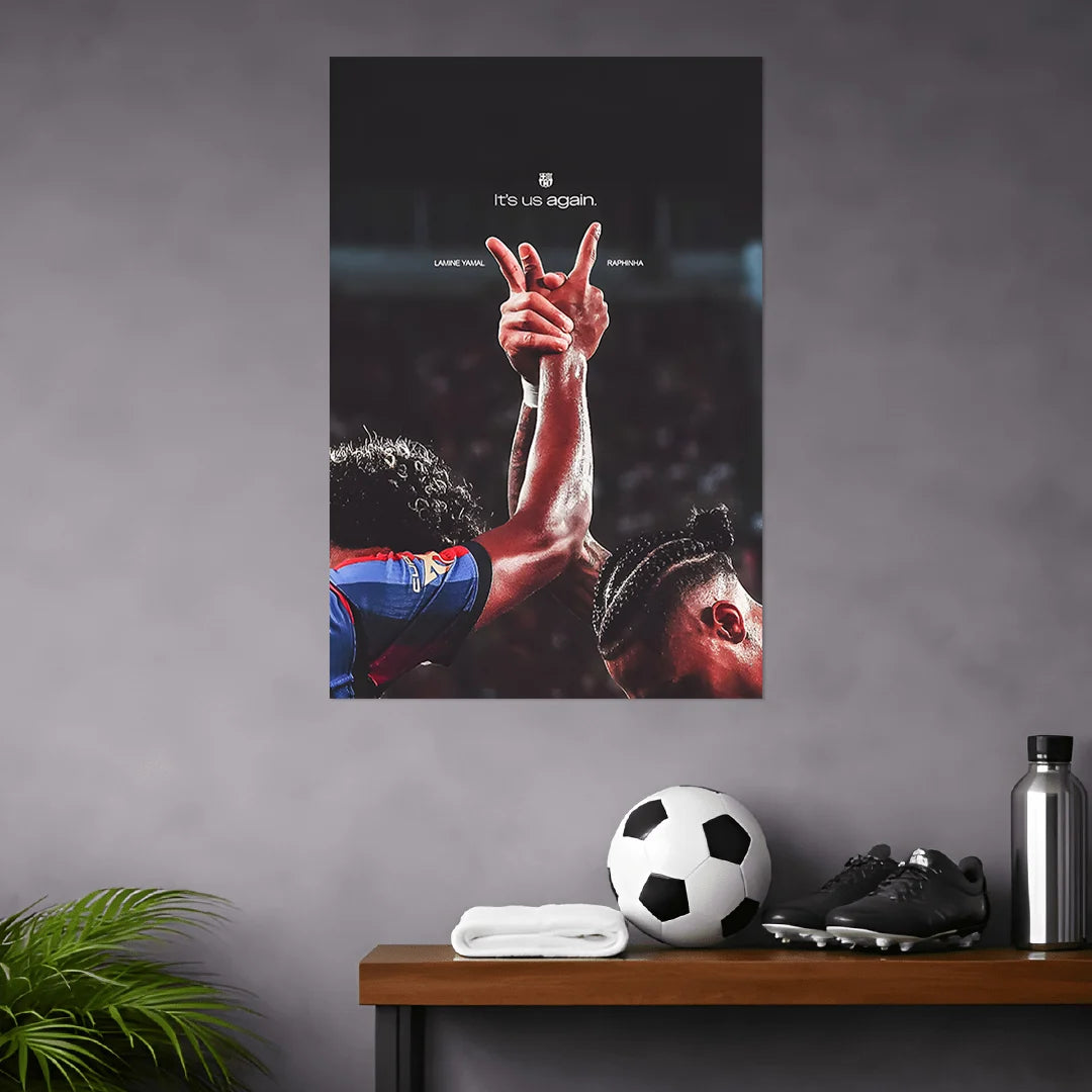 LAMINE YAMAL & RAPHINHA POSTER - 2 | FOOTBALL POSTERS BLUMUN