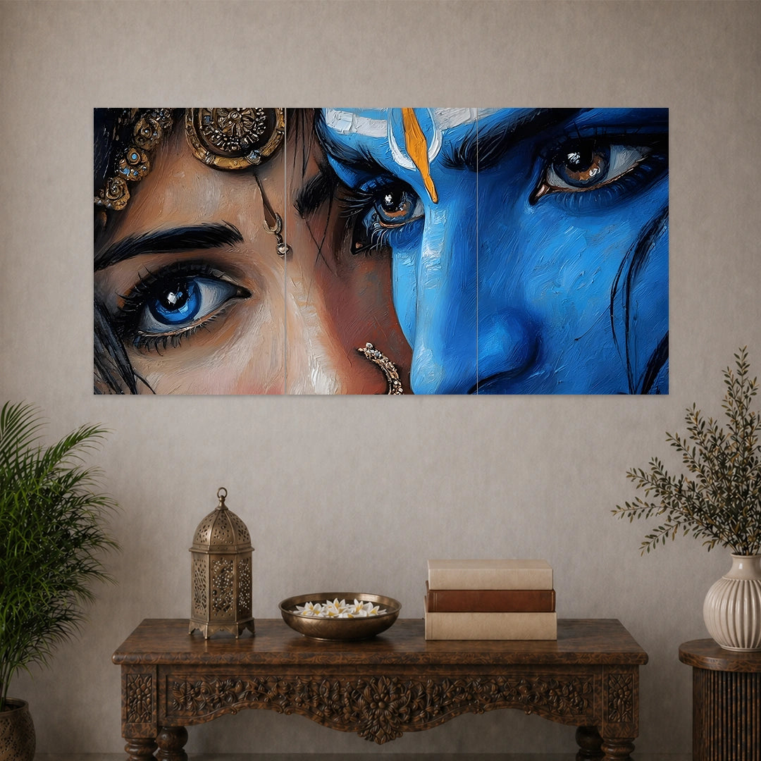 RADHA KRISHNA POSTER - 4 | DEVOTIONAL POSTERS | 3 PIECE SET