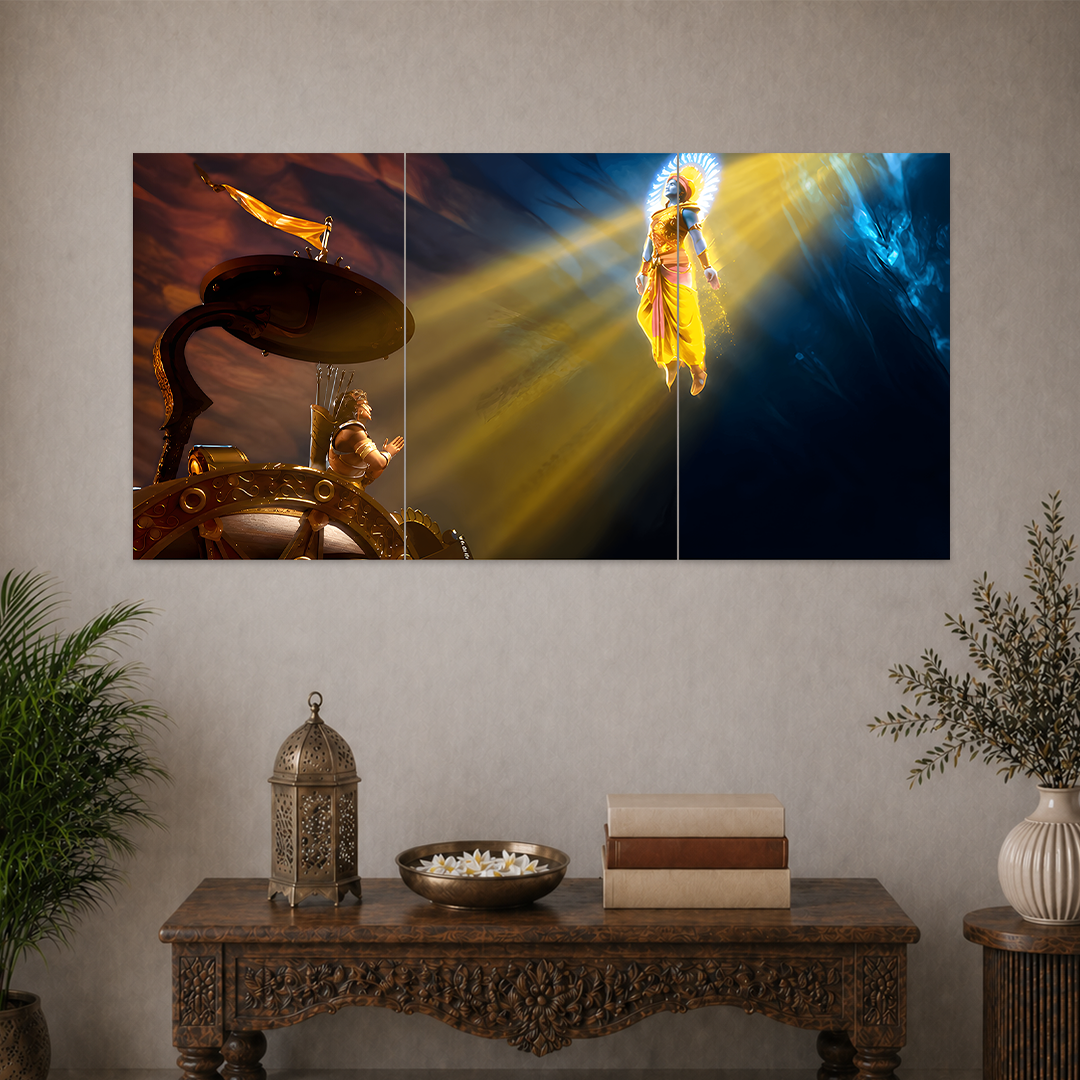 KRISHNA DARSHAN POSTER | DEVOTIONAL POSTERS | 3 PIECE SET