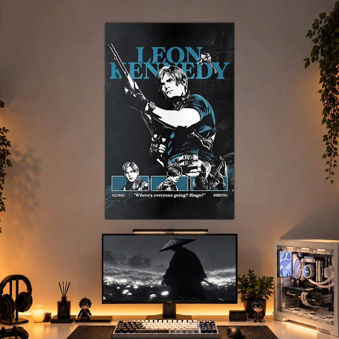 LEON KENNEDY POSTER - 2 | RESIDENT EVIL POSTERS | GAMING ROOM POSTERS BLUMUN