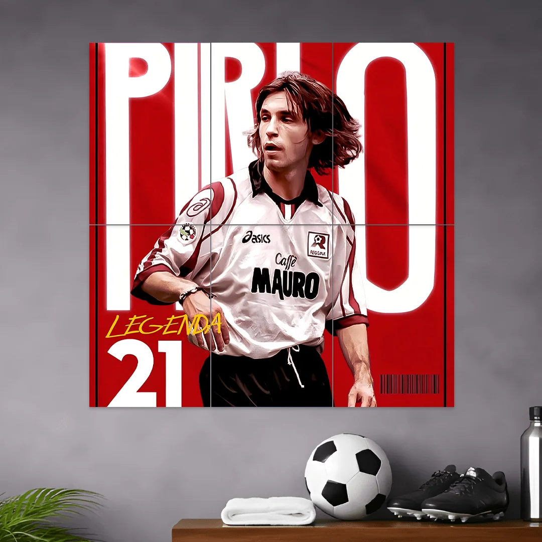 ANDREA PIRLO " LEGENDA! " POSTER - 1 | FOOTBALL POSTER | 6 PIECE SET BLUMUN