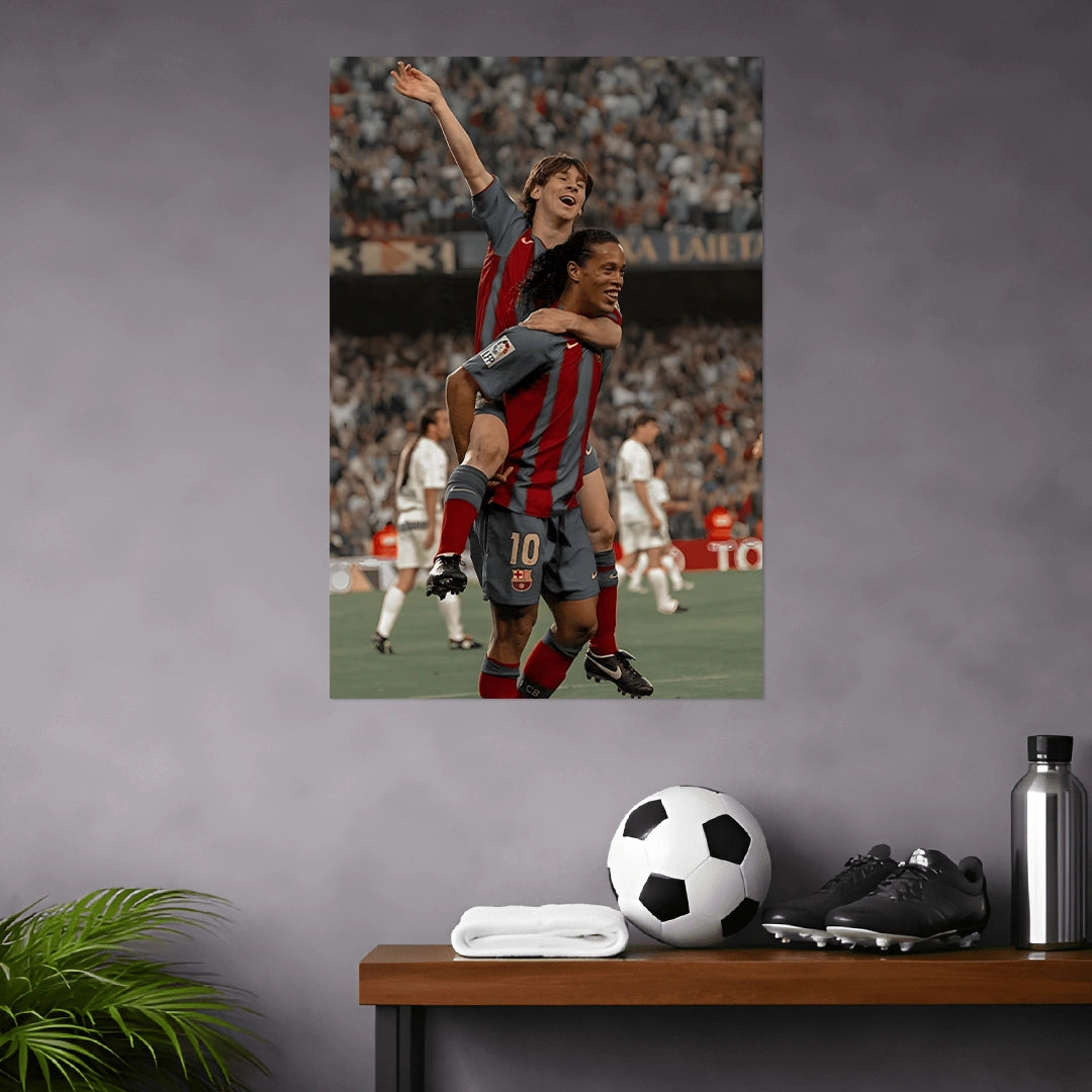 RONALDINHO AND MESSI POSTER | FOOTBALL POSTERS
