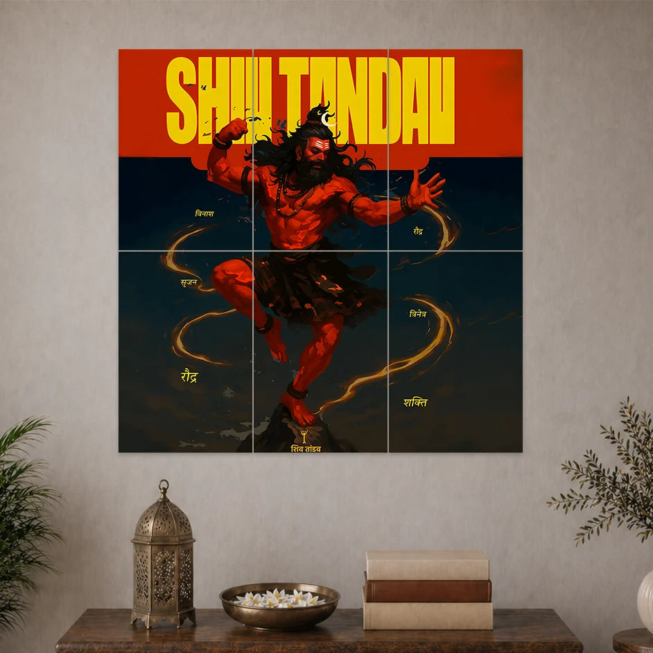 SHIV TANDAV POSTER | DEVOTIONAL POSTERS | 6 PIECE SET