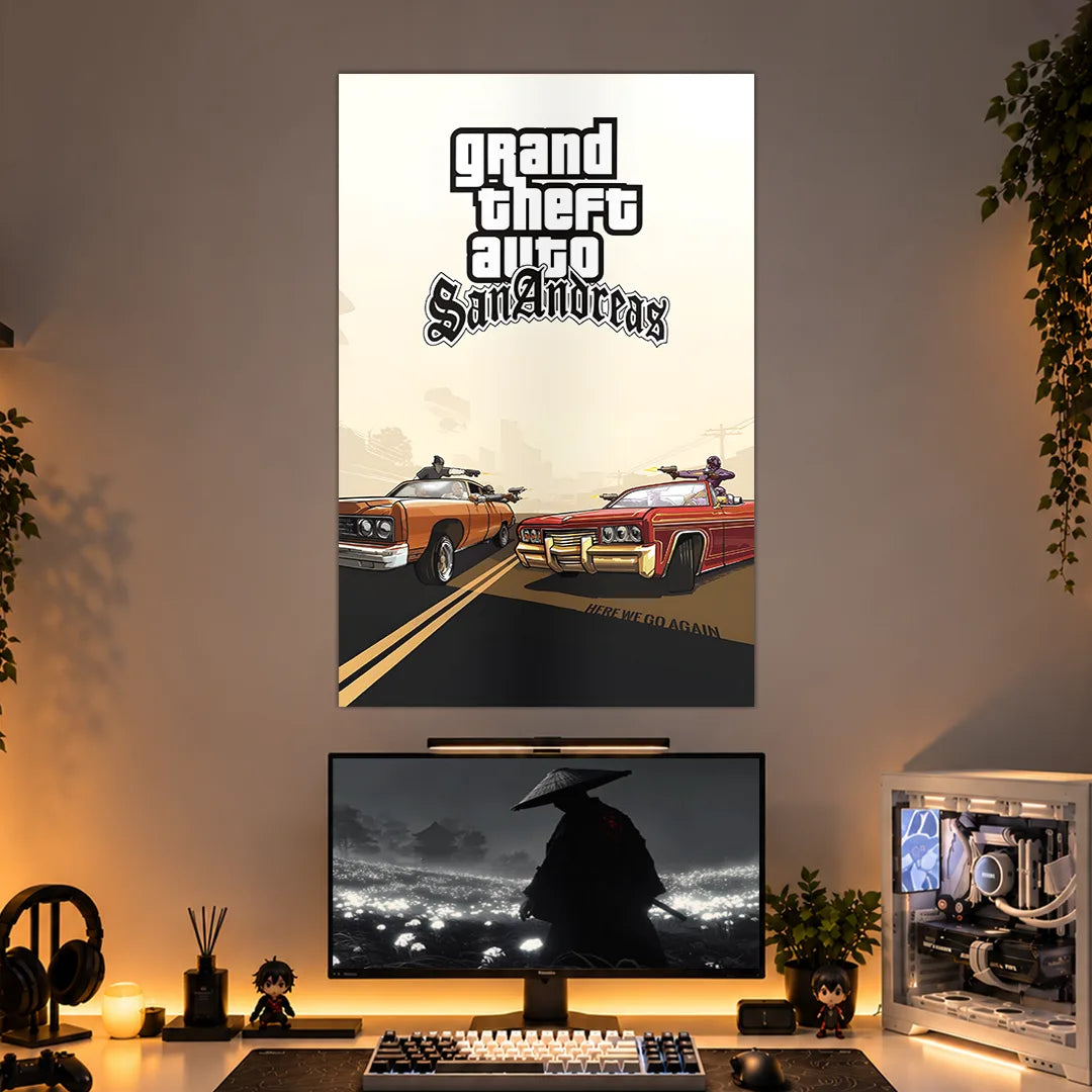 GTA SAN ANDREAS POSTER - 2 | GAMING ROOM POSTERS BLUMUN