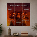 PANCHMUKHI HUNUMAN POSTER | DEVOTIONAL POSTERS | 6 PIECE SET