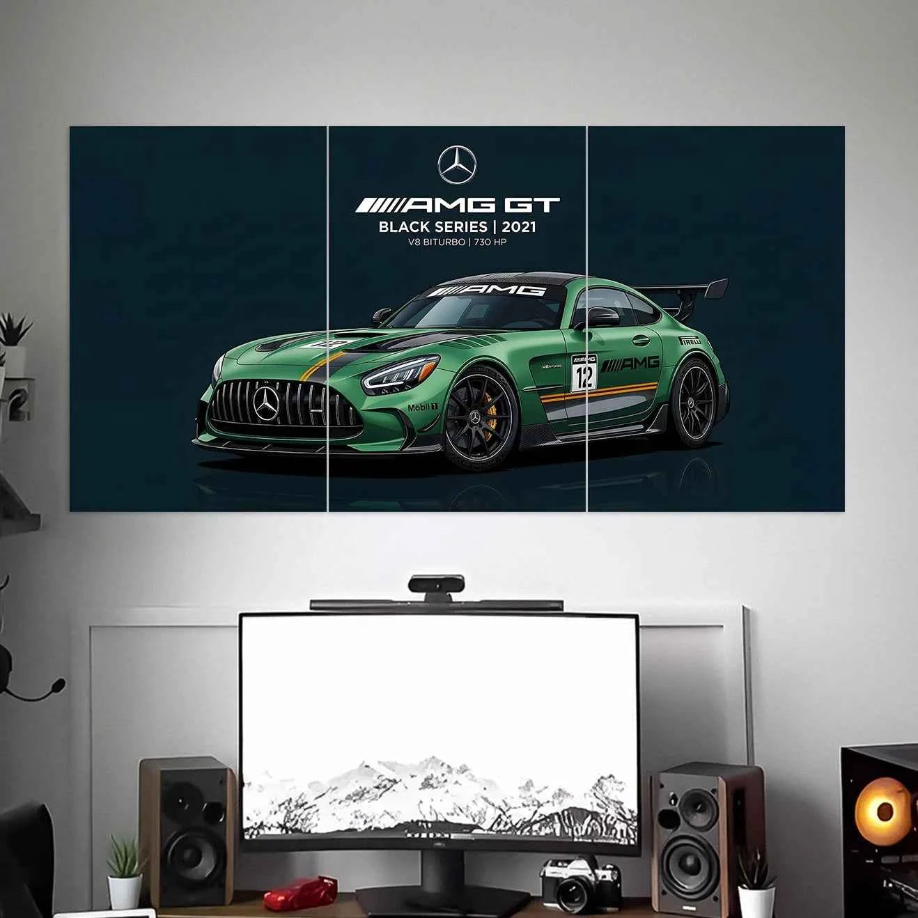 MERCEDES AMG GT POSTER | CAR POSTERS | 3 PIECE SET