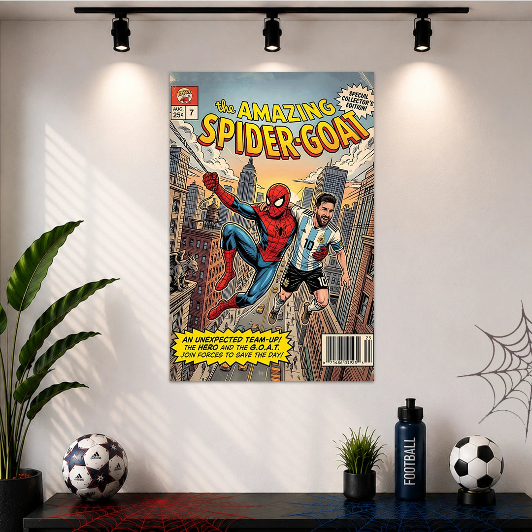 SPIDERMAN x MESSI POSTER - 2 | FOOTBALL POSTERS | MARVEL POSTERS