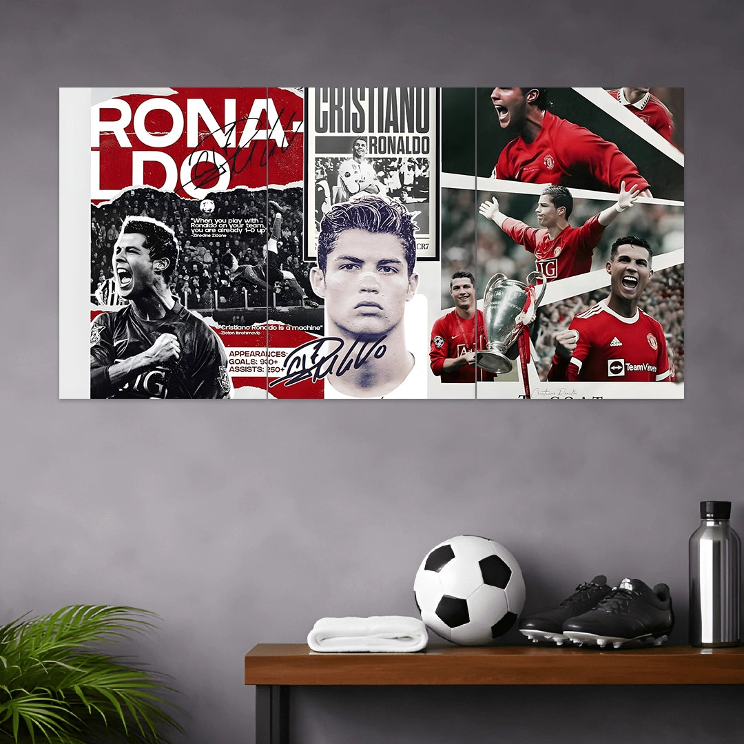 RONALDO POSTER - 9 | FOOTBALL POSTERS | 3 PIECE SET