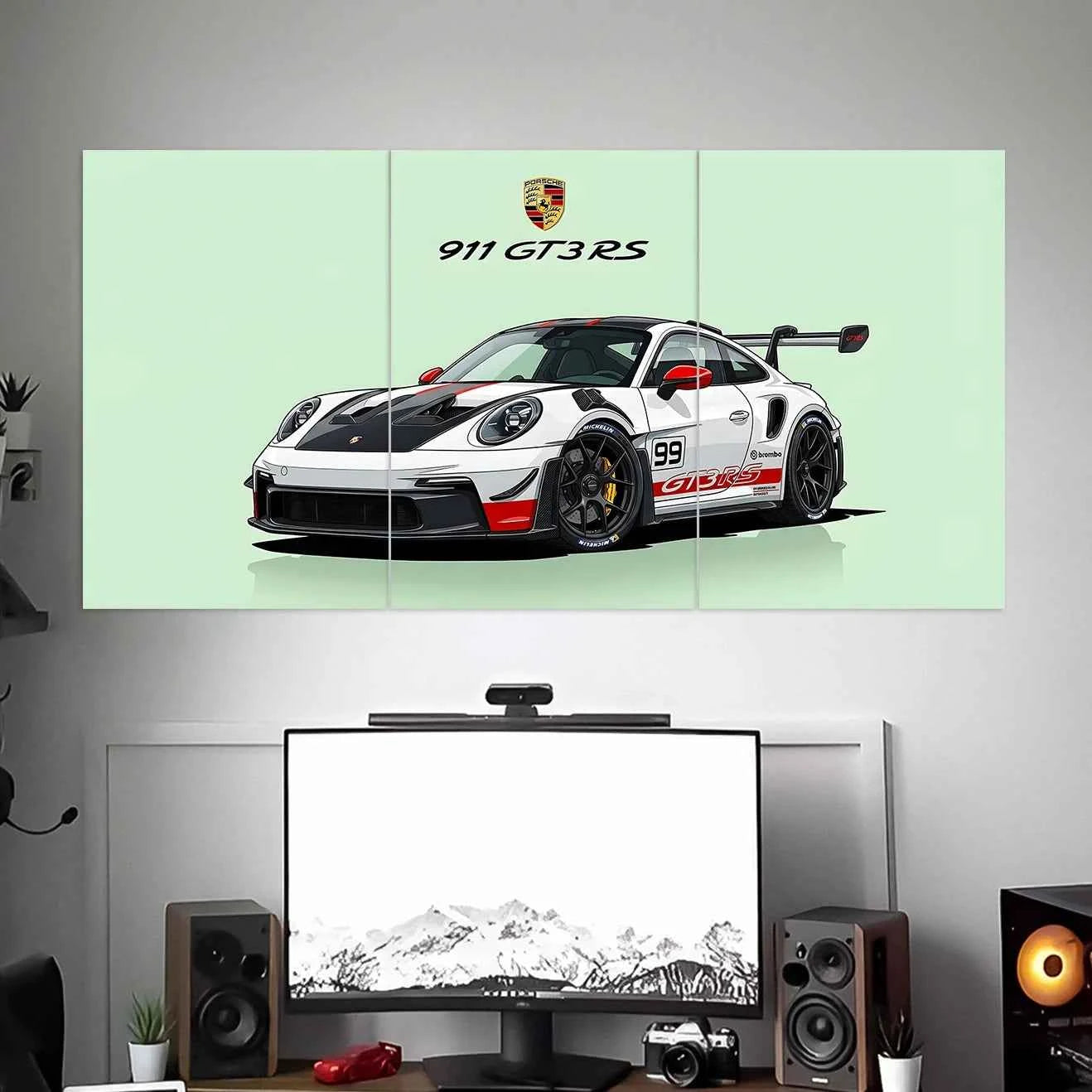 PORSCHE 911 GT3 RS POSTER - 3 | CAR POSTERS | 3 PIECE SET