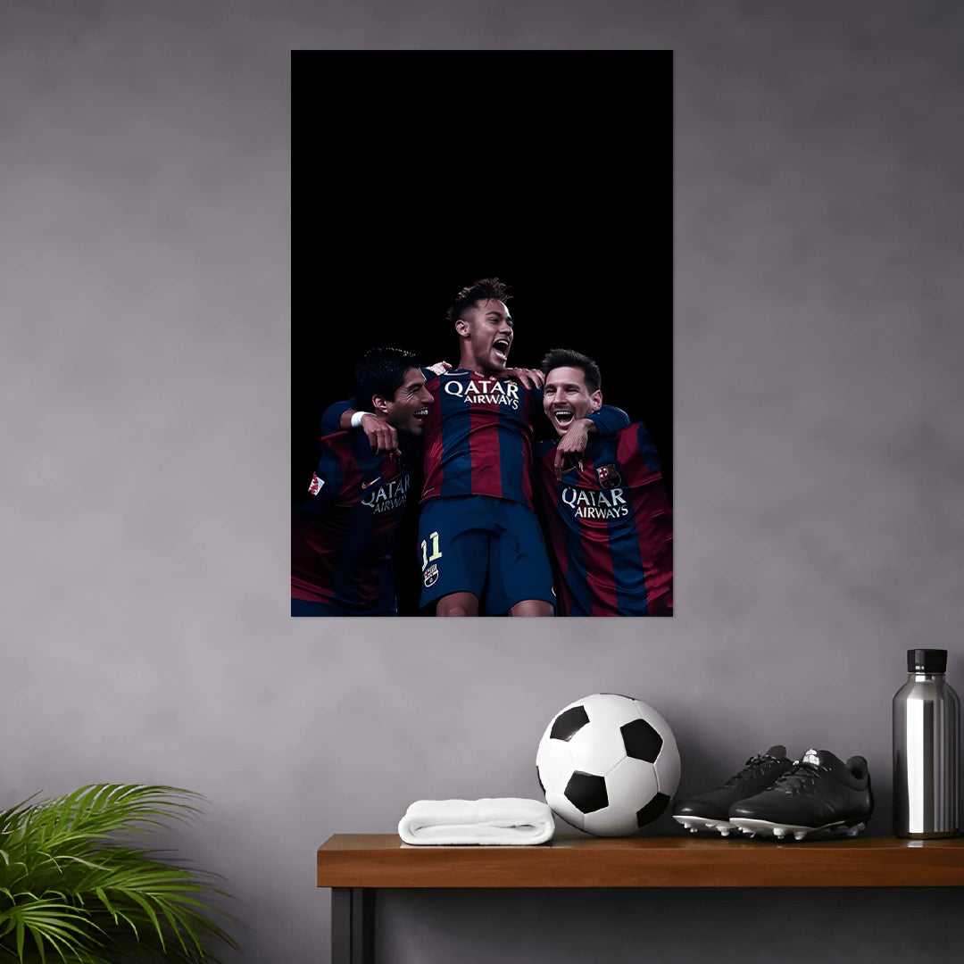 MESSI, NEYMAR JR. & LUIS SUAREZ POSTER | FOOTBALL POSTERS