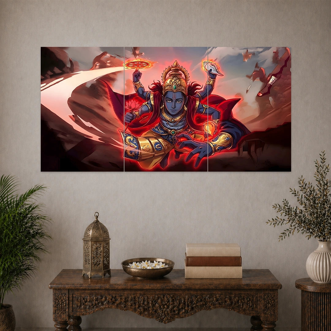 CHAKRADHARI POSTER | DEVOTIONAL POSTERS | 3 PIECE SET
