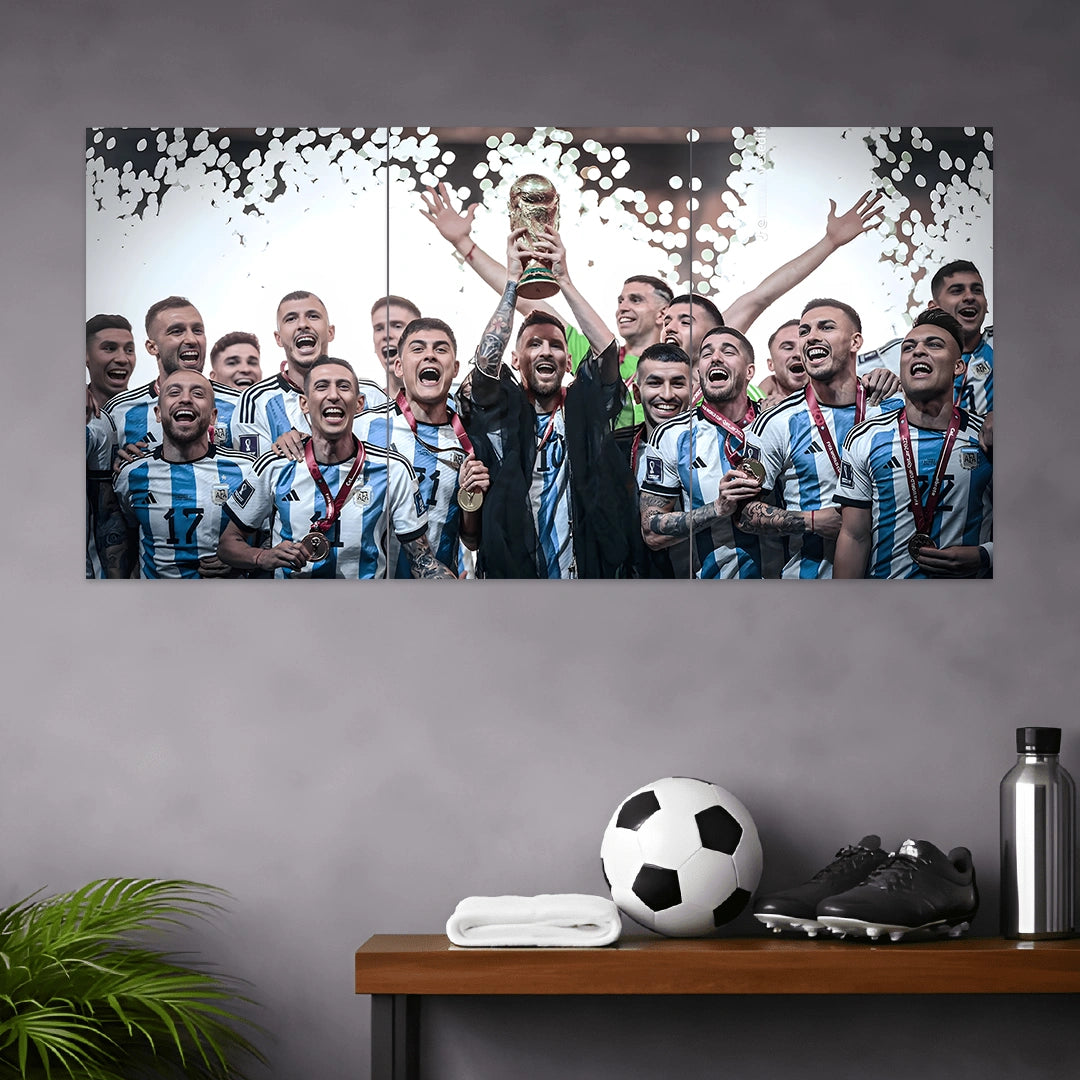 ARGENTINA - 2022 WORLD CUP FINAL POSTER | FOOTBALL POSTERS | 3 PIECE SET
