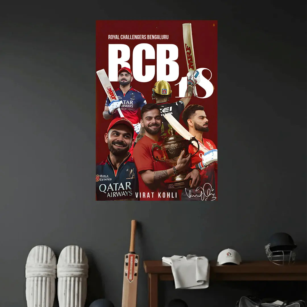 RCB POSTER - 18 | CRICKET POSTERS