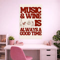 MUSIC AND WINE POSTER | GIRL BOSS POSTERS