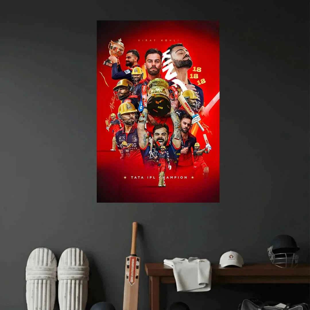 RCB POSTER - 11 | CRICKET POSTERS