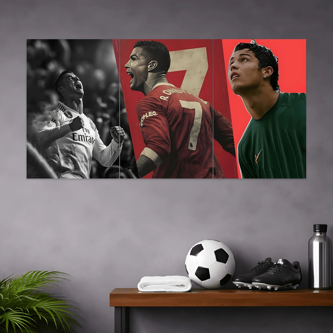 RONALDO POSTER - 3 | FOOTBALL POSTERS | 3 PIECE SET