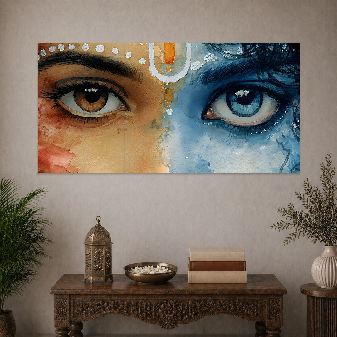 RADHA KRISHNA POSTER - 2 | DEVOTIONAL POSTERS | 3 PIECE SET