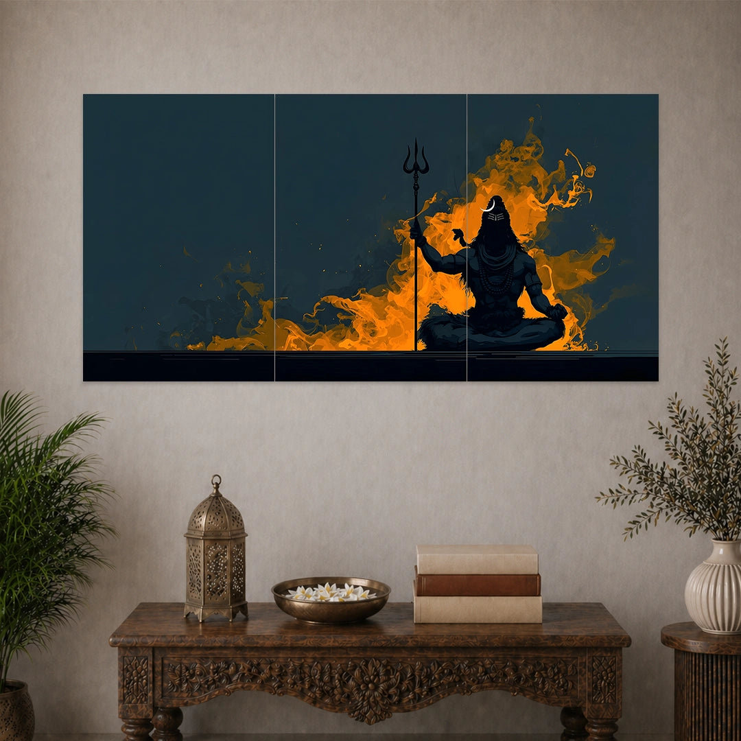 LORD SHIVA POSTER - 1 | DEVOTIONAL POSTERS | 3 PIECE SET