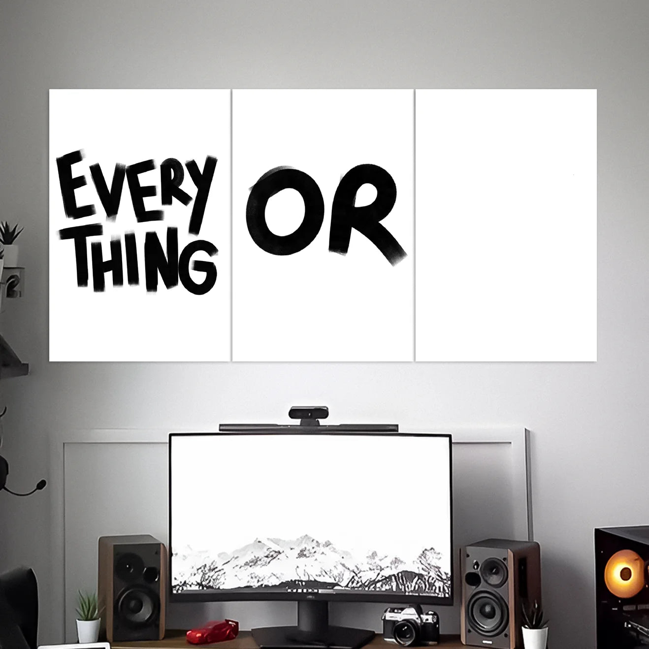 EVERYTHING OR NOTHING POSTER | AESTHETIC TEXTS POSTERS | 3 PIECE SET