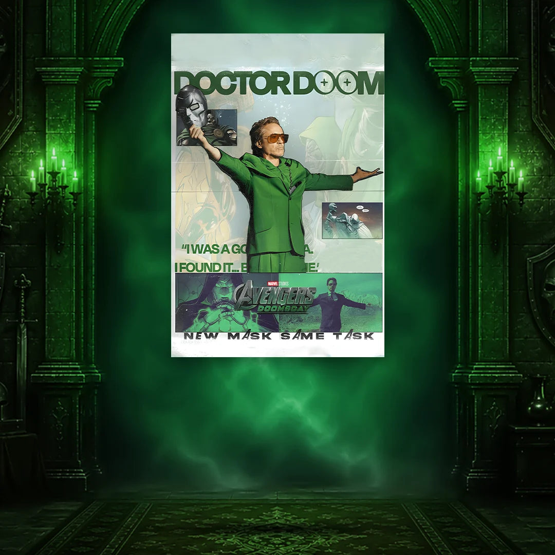 DR. DOOM RDJ POSTER - 3 | AVENGERS DOOMSDAY POSTERS | MARVEL POSTERS BLUMUN