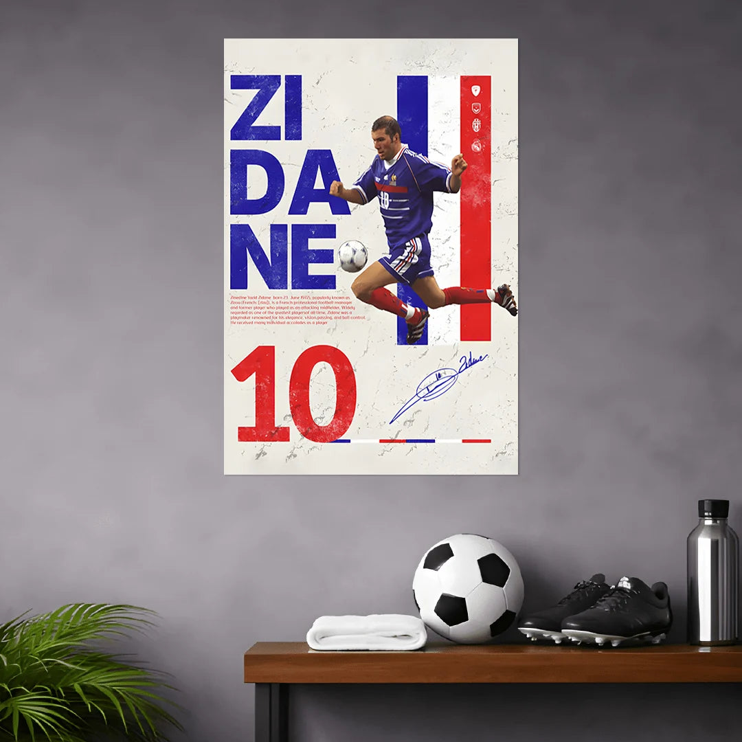 ZINEDINE ZIDANE POSTER - 1 | FOOTBALL POSTERS BLUMUN