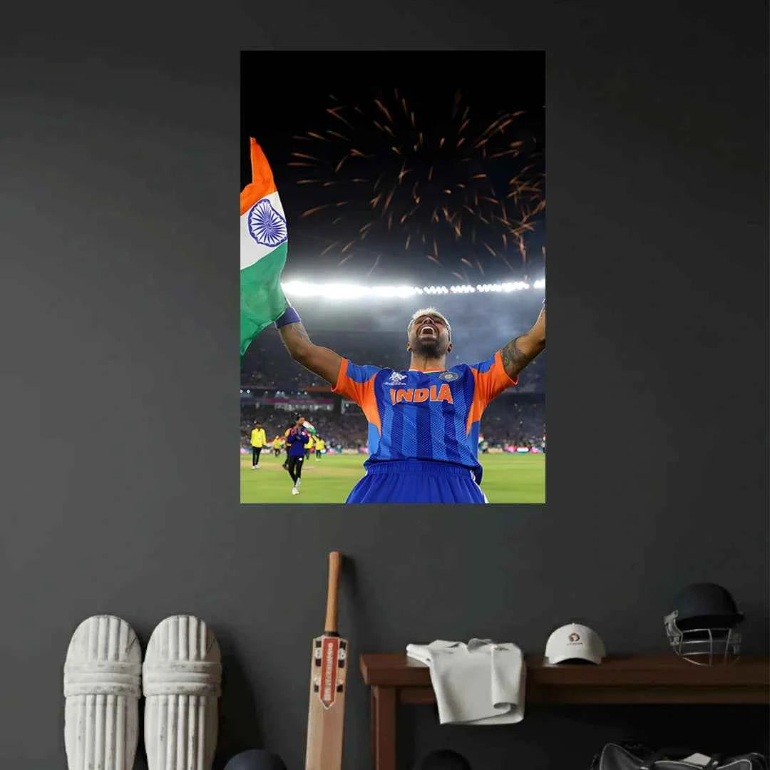 HARDIK PANDYA ICC WORLD CUP T20 2026 POSTER - 2 | CRICKET POSTER