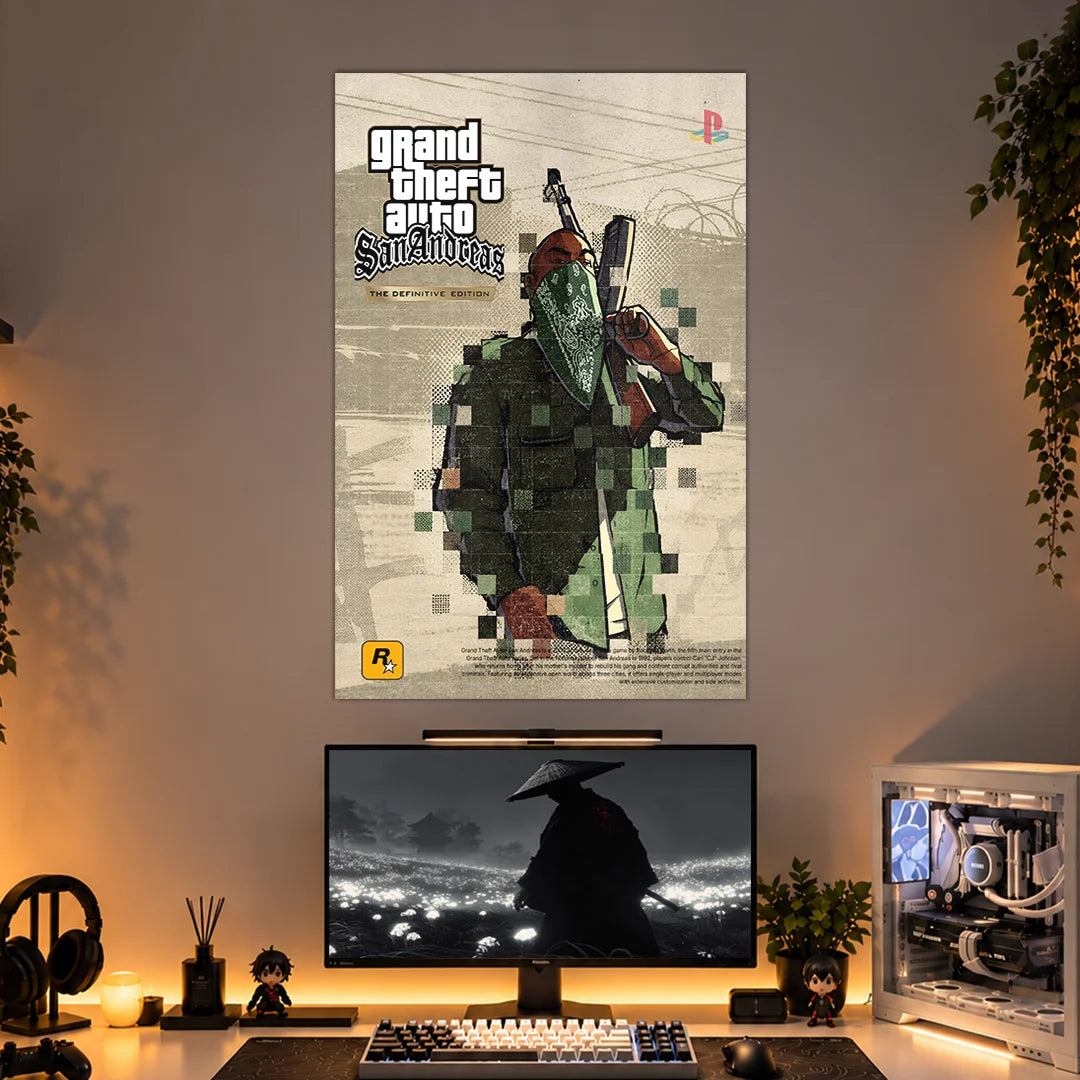 GTA SAN ANDREAS POSTER - 5 | GAMING ROOM POSTERS BLUMUN