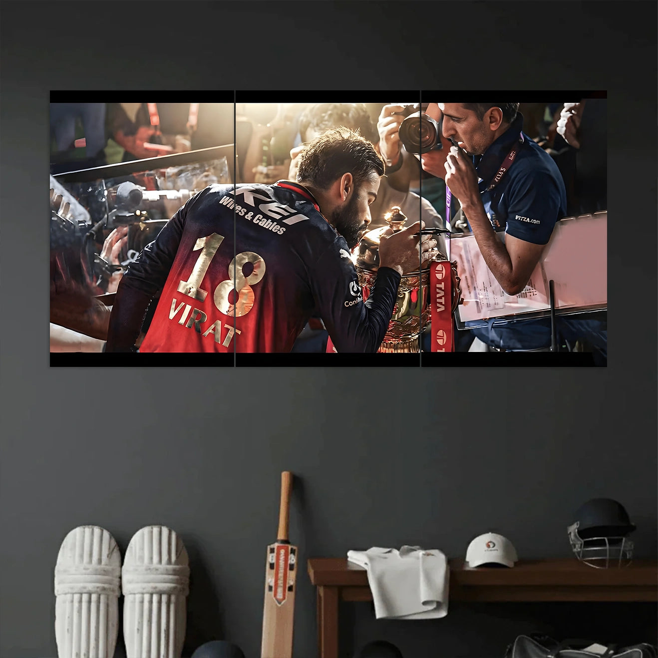 RCB POSTER - 8 | CRICKET POSTERS | 3 PIECE SET