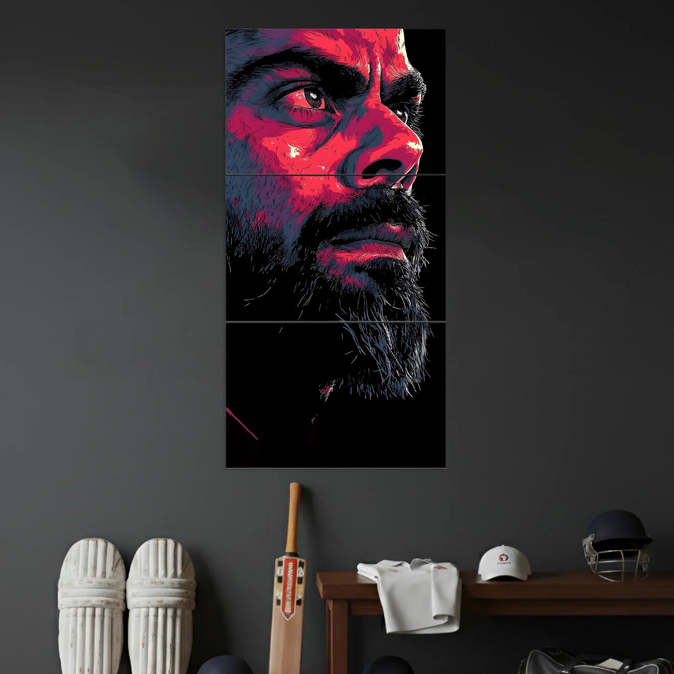 VIRAT KOHLI VECTOR ART POSTER | CRICKET POSTERS | 3 PIECE SET