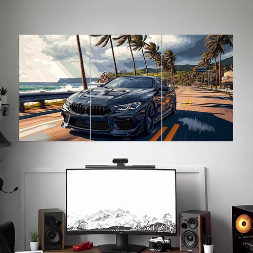 BMW M4 POSTER | CAR POSTERS | VECTOR ART POSTER | 3 PIECE SET