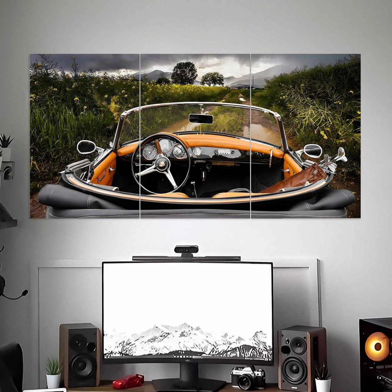 PORSCHE 356 VINTAGE POSTER | CAR POSTERS | 3 PIECE SET