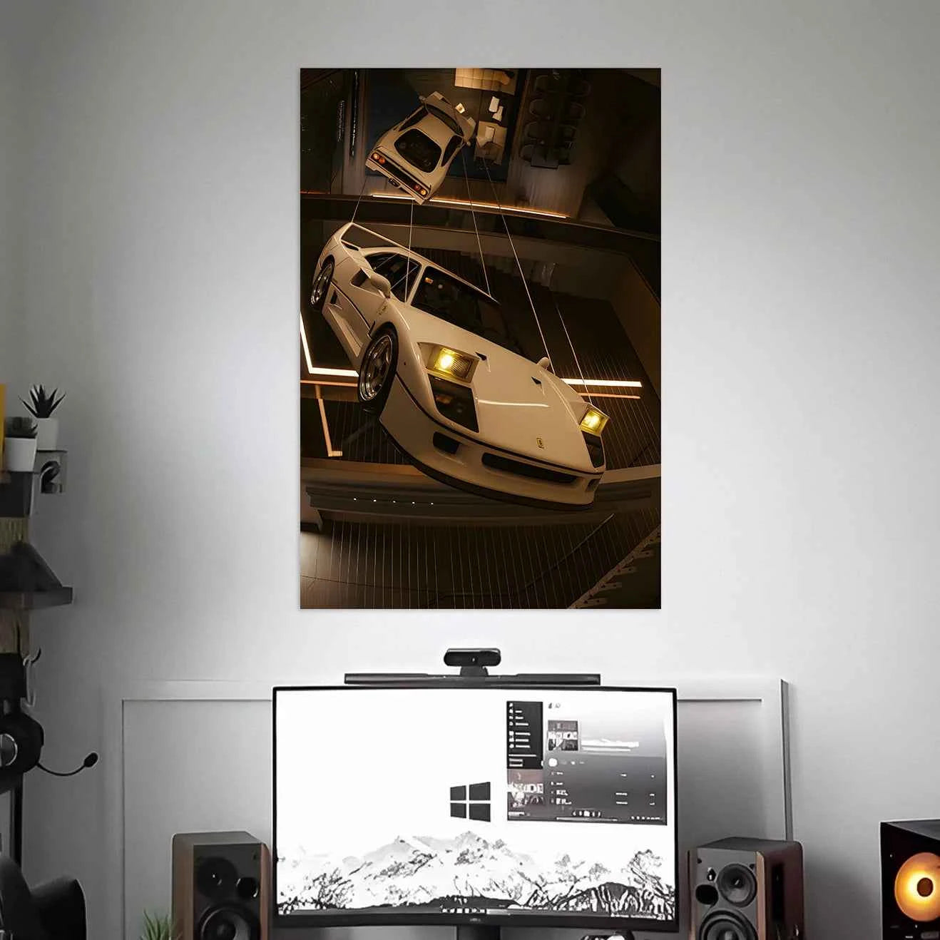 FERRARI F40 SUPERCAR POSTER | CAR POSTERS | HANGING CAR POSTER